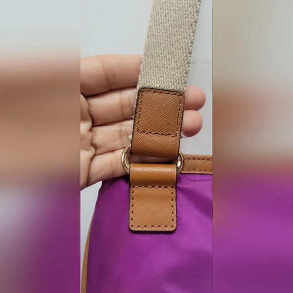 Michael Kors Nylon And Leather Crossbody Purse - Picture 6 of 15